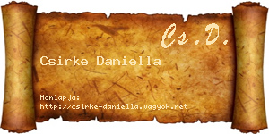 Csirke Daniella névjegykártya